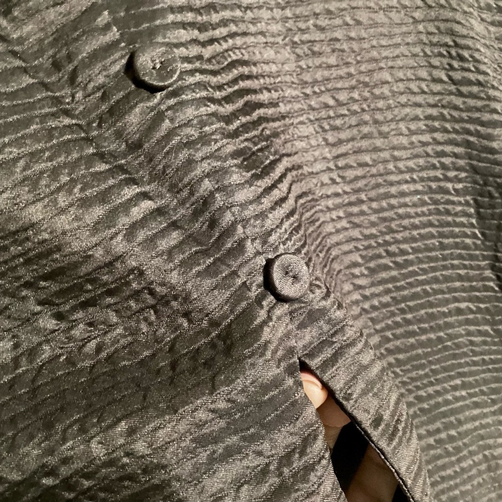 Eileen Fisher Silk Wool Crinkle Jacket Large - Picture 11 of 14